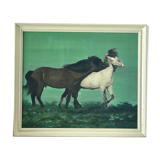 Vintage horses painting