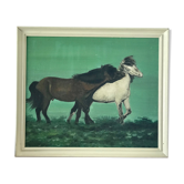 Vintage horses painting