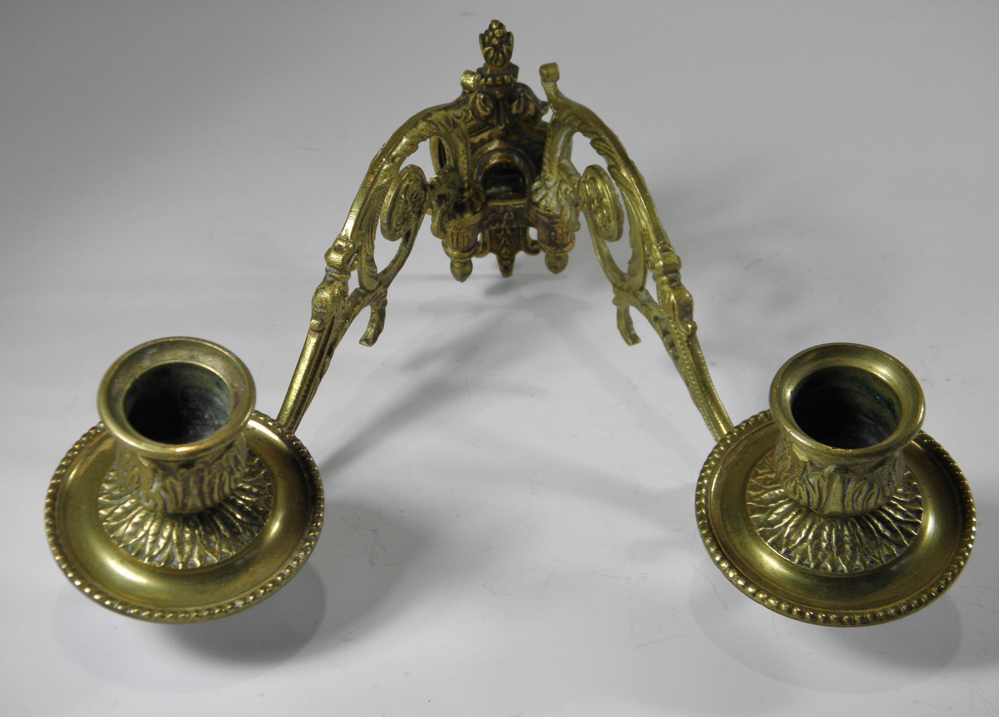 PAIR OF BRONZE WALL LIGHTS/CHANDELIERS