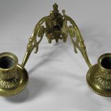 PAIR OF BRONZE WALL LIGHTS/CHANDELIERS