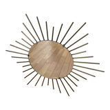 Miroir soleil en laiton doré années 60