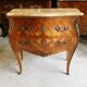 Commode en bois de rose 2 tiroirs plateau marbre n22