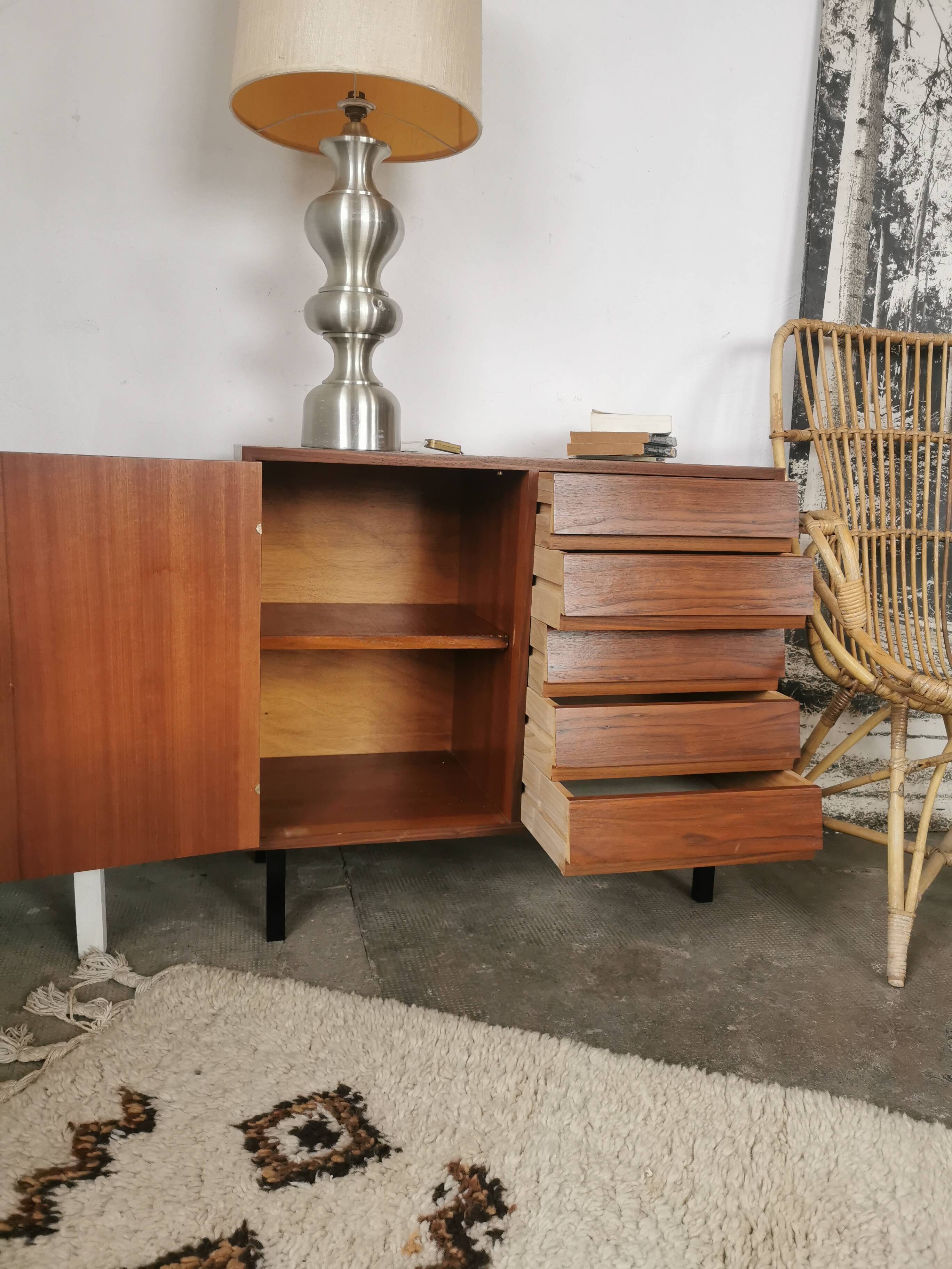 Furniture with drawers and storage, 1960s