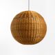 Very rare original XXL rattan ball pendant lamp | Mid Century Modern | Ø 66