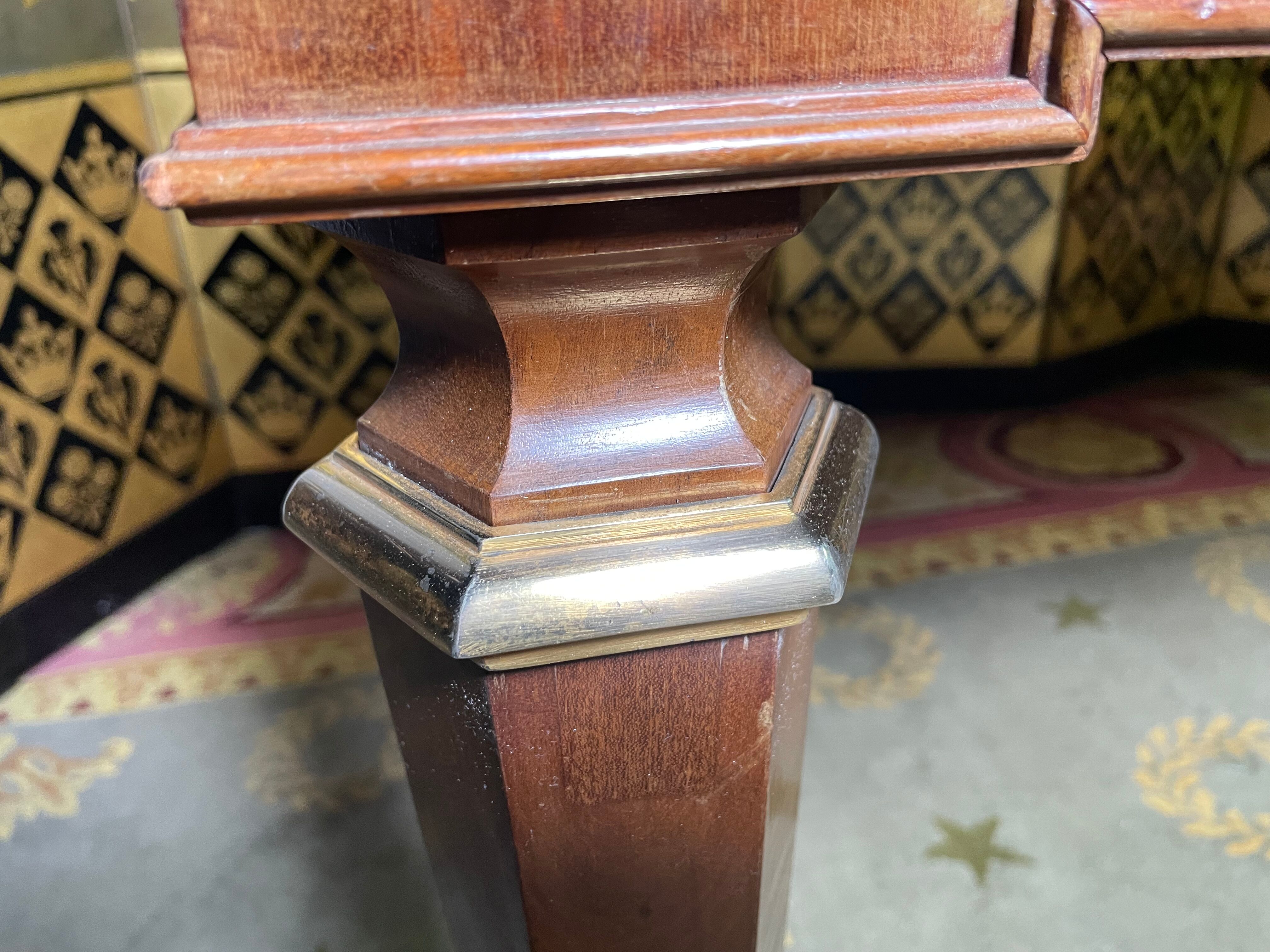 Louis XVI style flat desk in mahogany