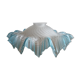 Corolla lampshade in two-coloured glass paste, white and blue, art nouveau style