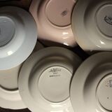 6 mismatched Terre de Fer soup plates from Digoin Sarreguemines