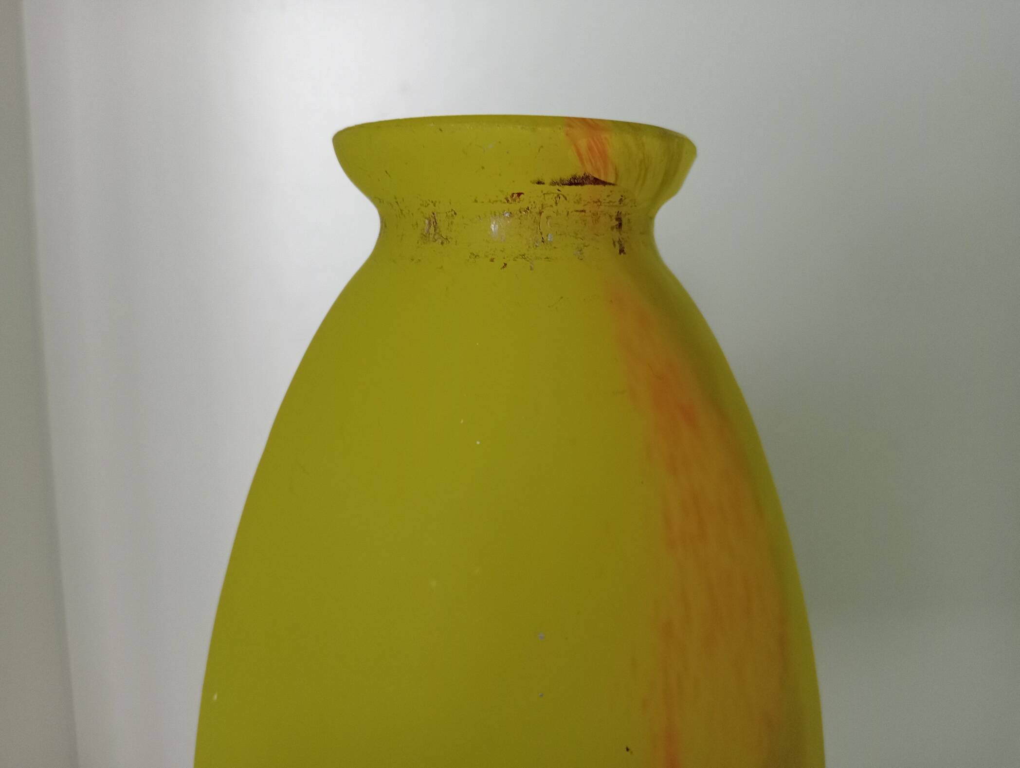 Art Nouveau glass paste lamp base