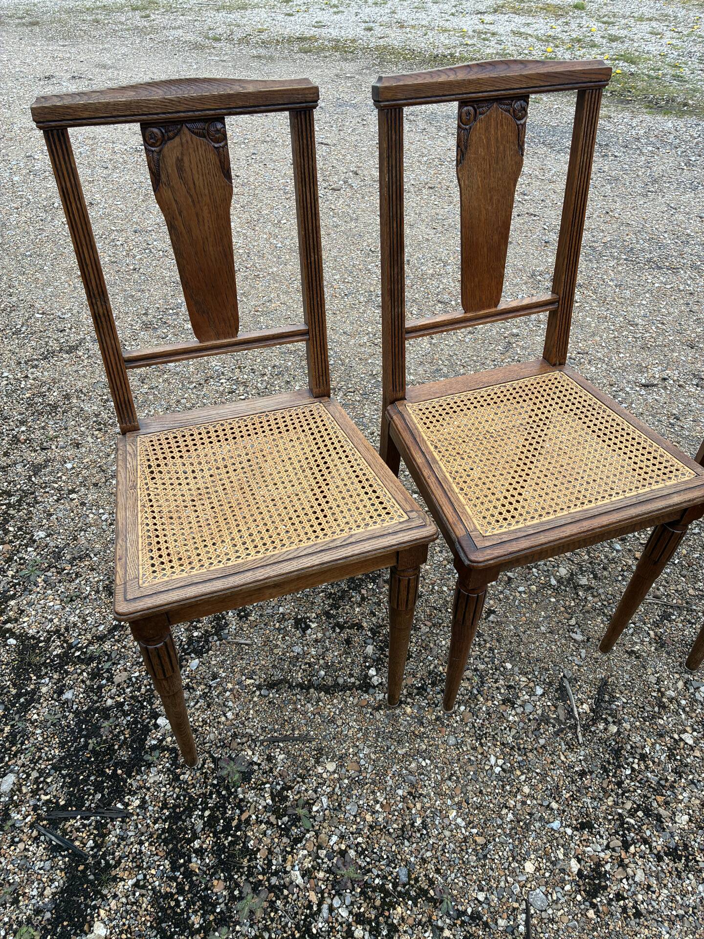 Chaises en cannage année 30-40