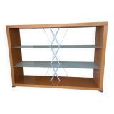 Pascal Mourgue Designer Shelf - Tempered Glass and Wood - Cinna Roset