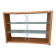 Designer shelf by Pascal Mourgue - in tempered glass and wood - Cinna Roset