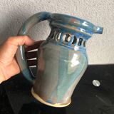 Stoneware pitcher.