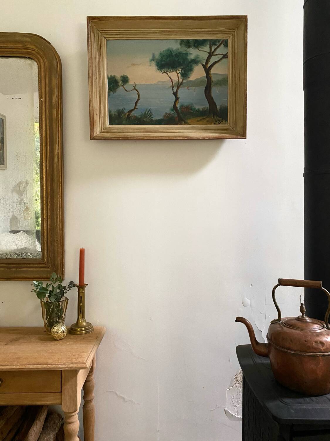 Antique oil painting from the first half of the 20th century