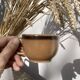 Vintage 1970s stoneware coffee cups and saucers