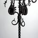 Important lampadaire en fer forgé à décor de dragons, Italie, vers 1900