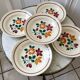 Set of 5 hollow plates Terre de Fer Longchamp early twentieth century