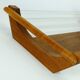 French geometric art déco fruit basket walnut and glass