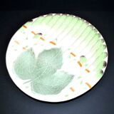 Plat à asperges en barbotine verte