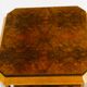 Side table or Art Deco coffee table in walnut and oak burl.