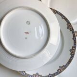 6 assiettes plates porcelaine fine F. Legrand 1920