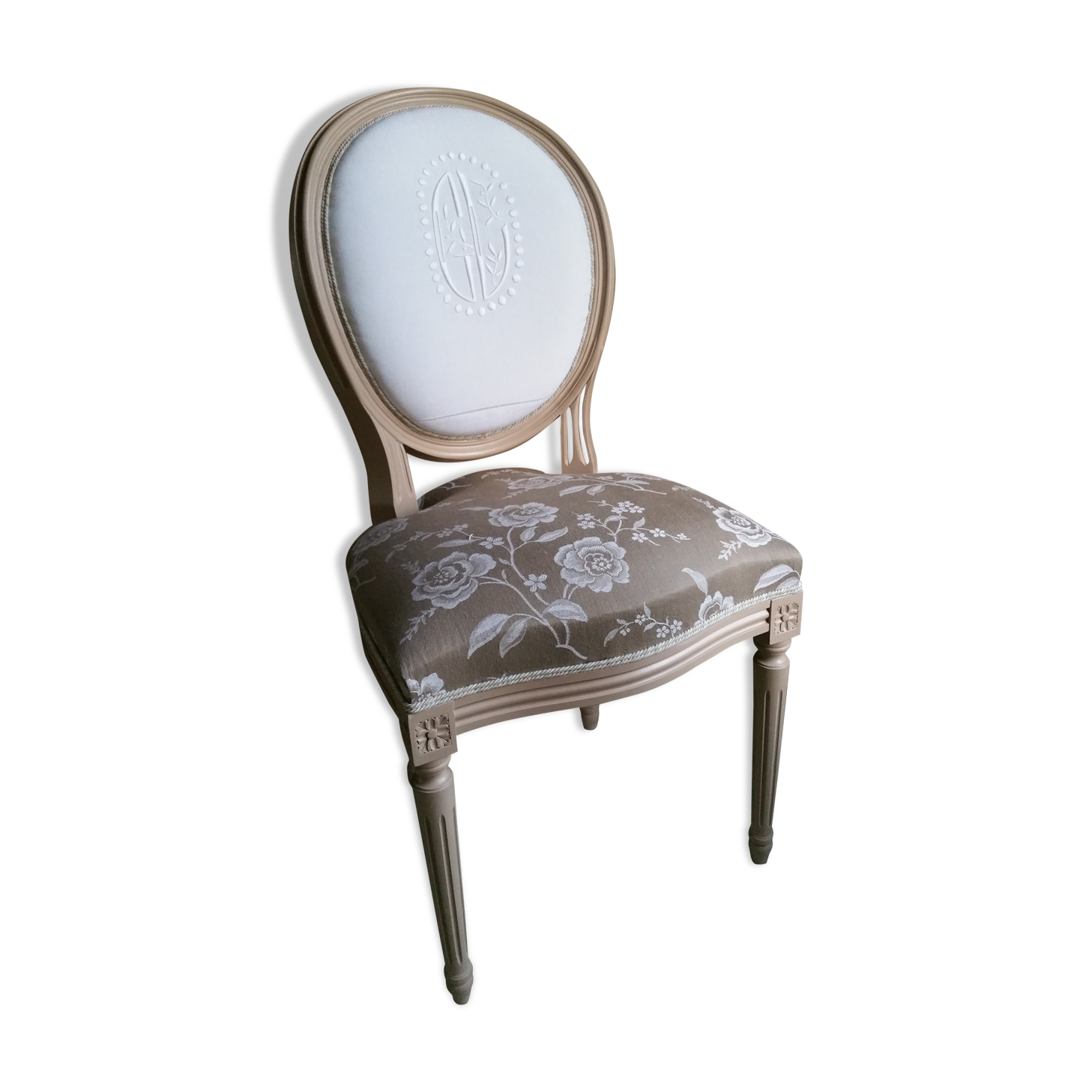 Louis XVI style Chair Locket with Monogram