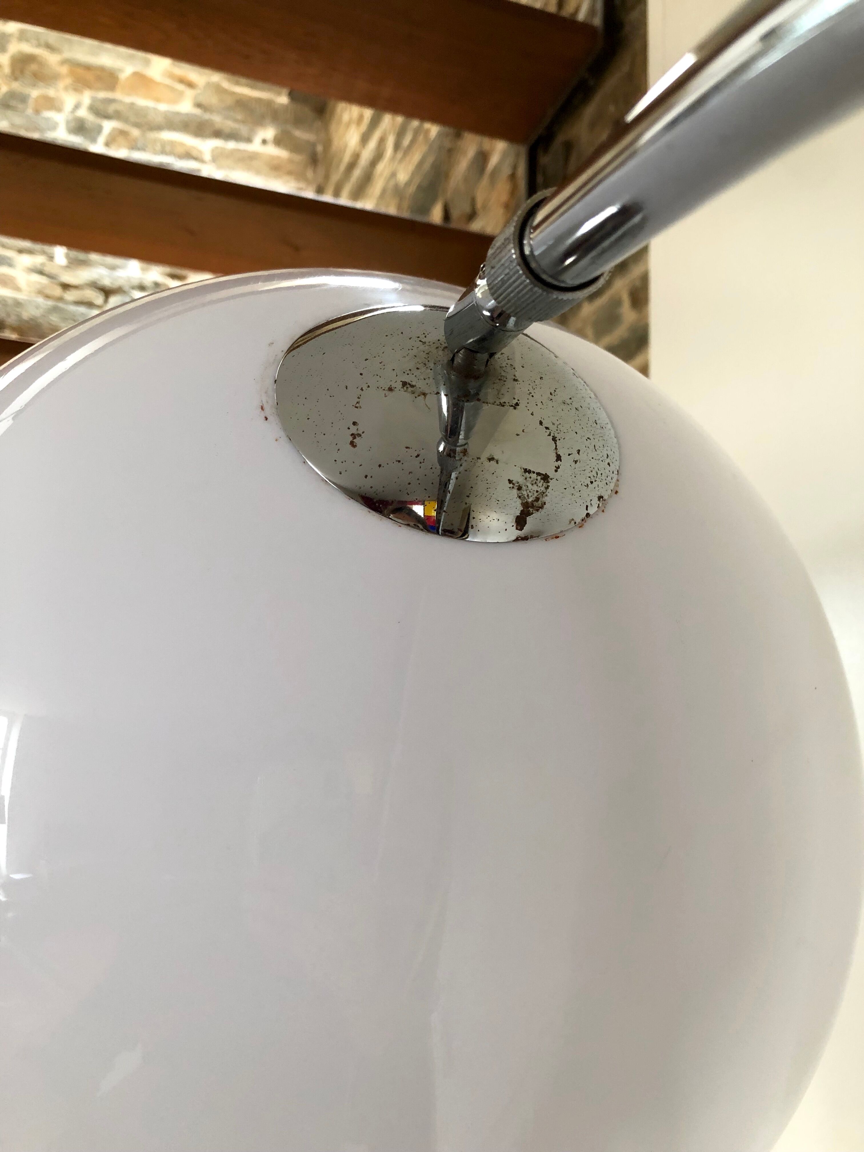 Lampadaire Arc avec pied en marbre