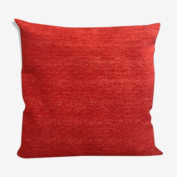 Coussin rouge à rayures