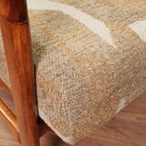 Vintage armchair in safari beige, 1965 mid-century modern design.