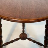 Turned wood coffee table by Charles Dudouyt