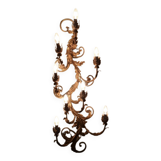 Gold metal wall light