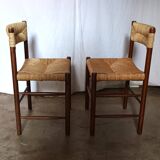 Pair of "Dordogne" chairs by Charlotte Perriand from the 1950s.