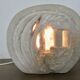 Stone lamp sculpture by Arsène Galisson, signed 1980.