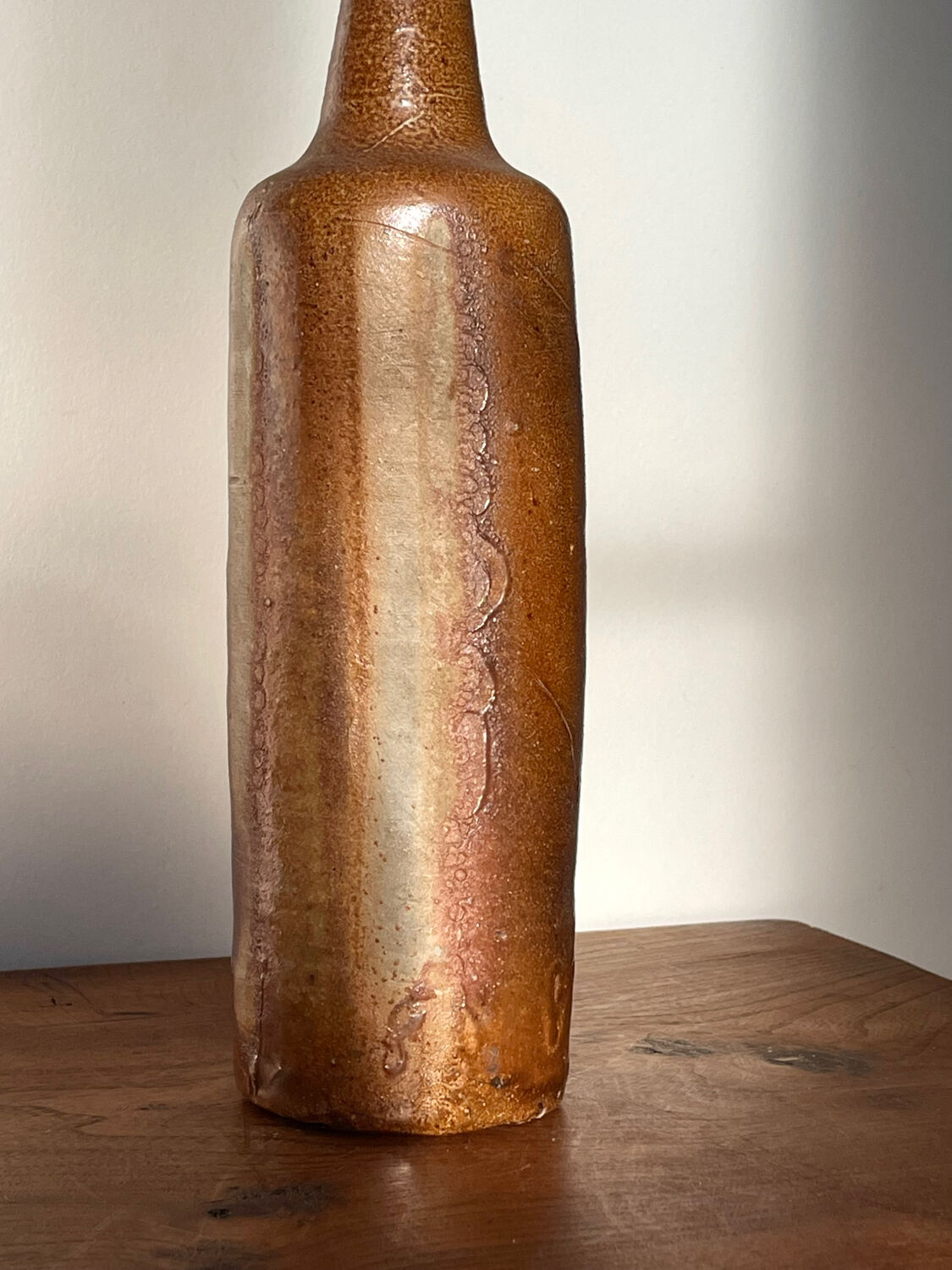 Antique stoneware bottle, 19th century.