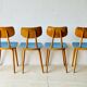 Chaises vintage de ton, lot de 4