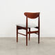 Set of three teak chairs, danish design, 1970s