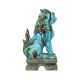 Vintage Chinese Komainu Guardian Lion Foo Dog Blue 19cm