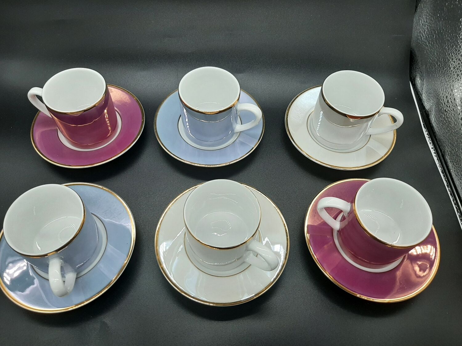 Cups with saucers