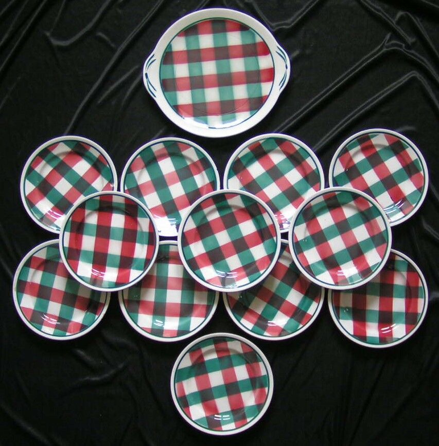 Plates & dessert dish Basque décor