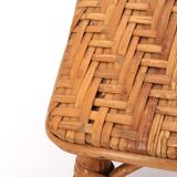 Wicker footrest, 50s
