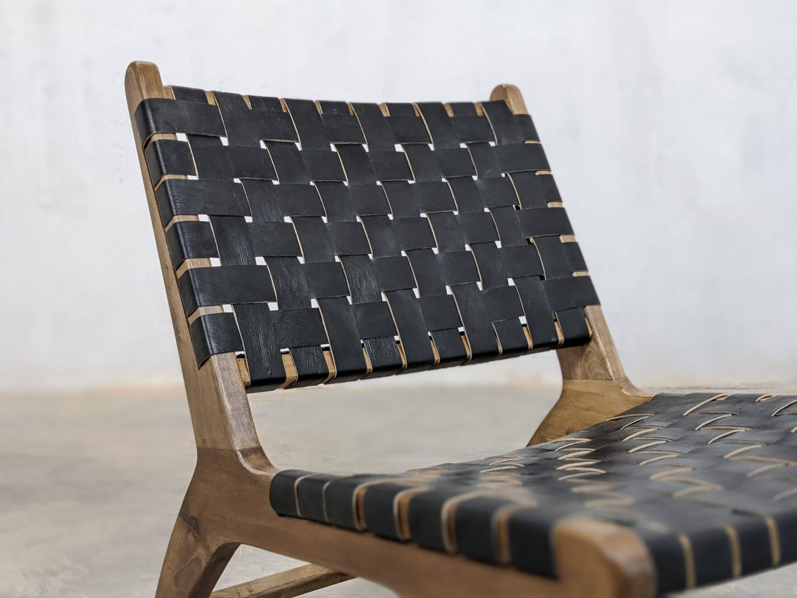 Handcrafted Moroccan leather armchair