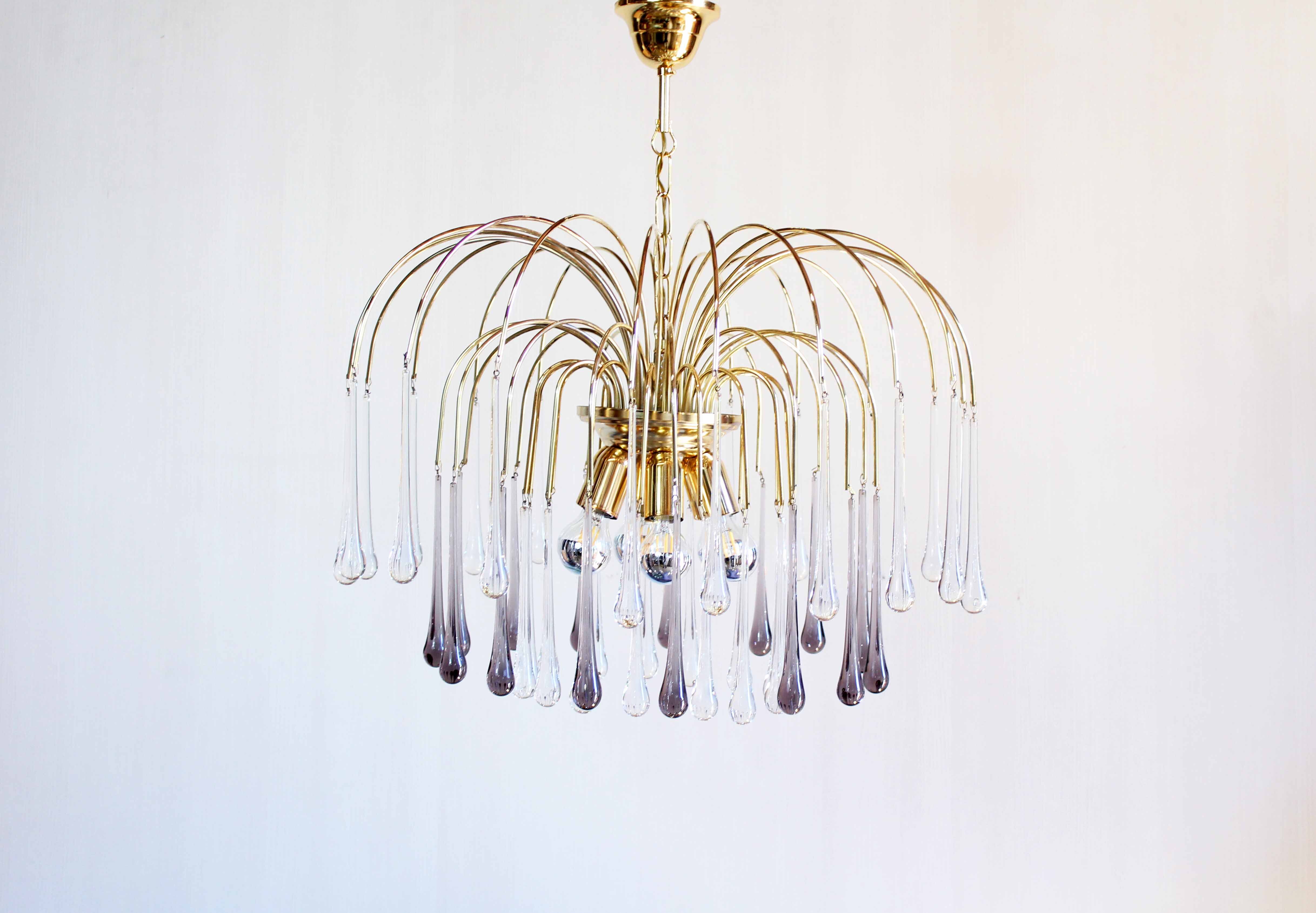Paolo Venini's "drops" chandelier for Eurolux
