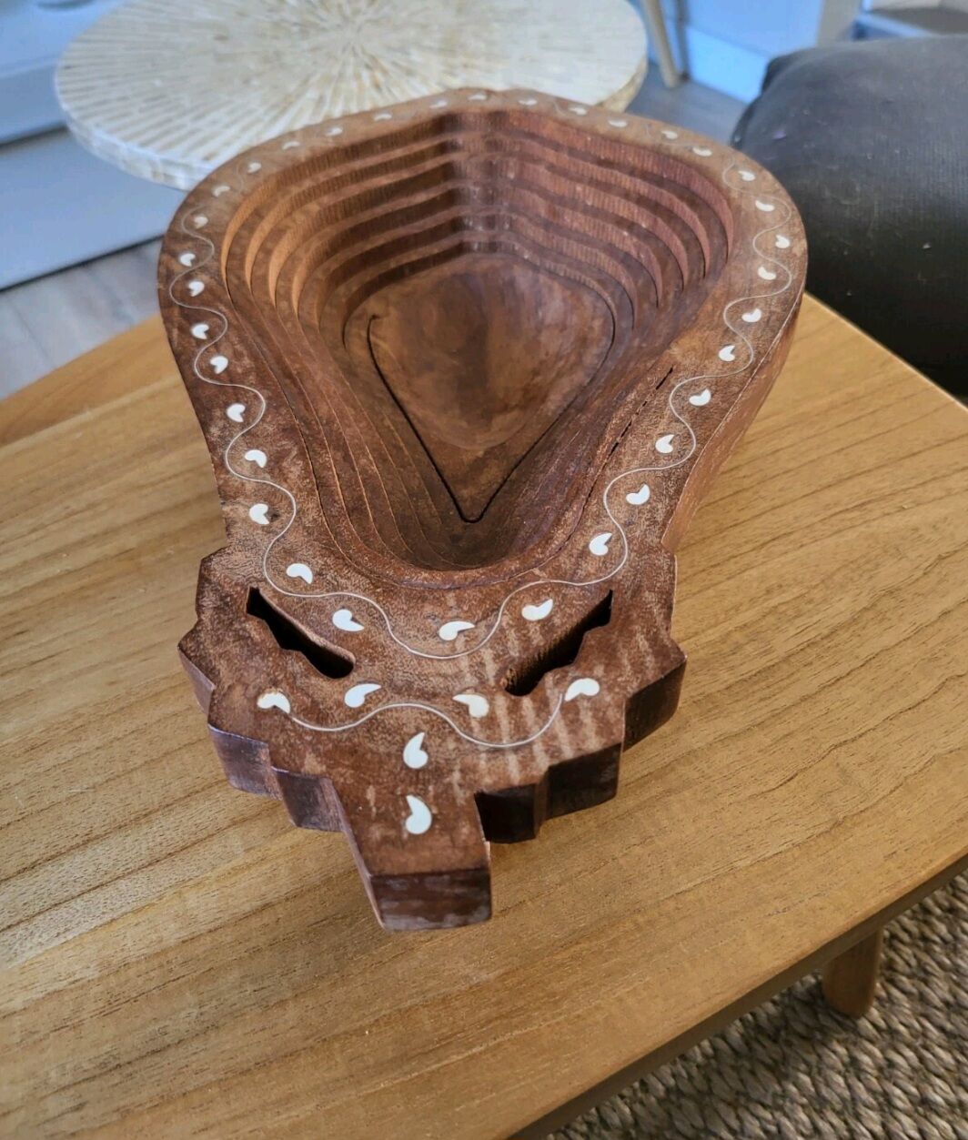 Vintage wooden fruit basket. Collection. Fruit shape.