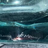 Large Daum Nancy vase Lorraine cross blue Sorcy model 1930