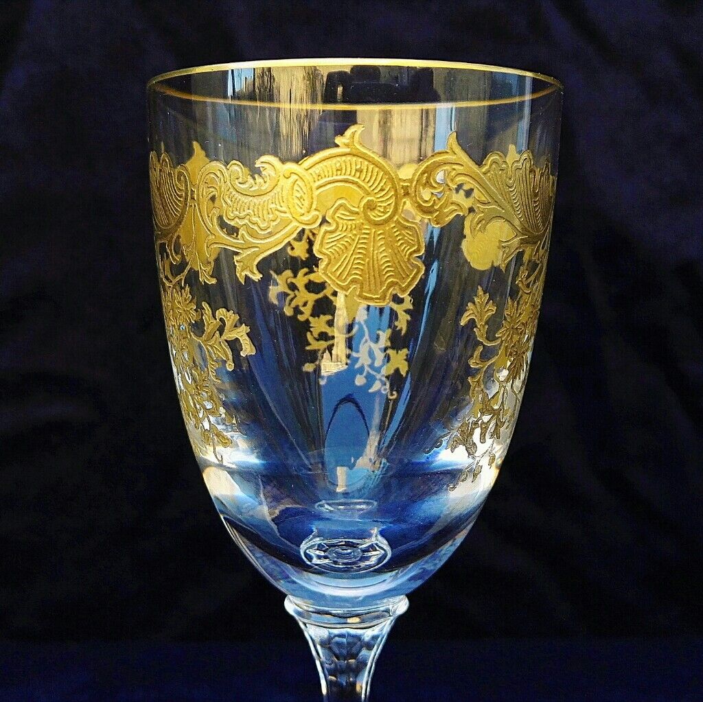 Crystal glass Saint Louis model Massenet gold N°2