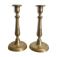 Pair of brass candlesticks