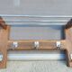Wall-mounted entrance cloakroom in H with 5 hooks and hat racks