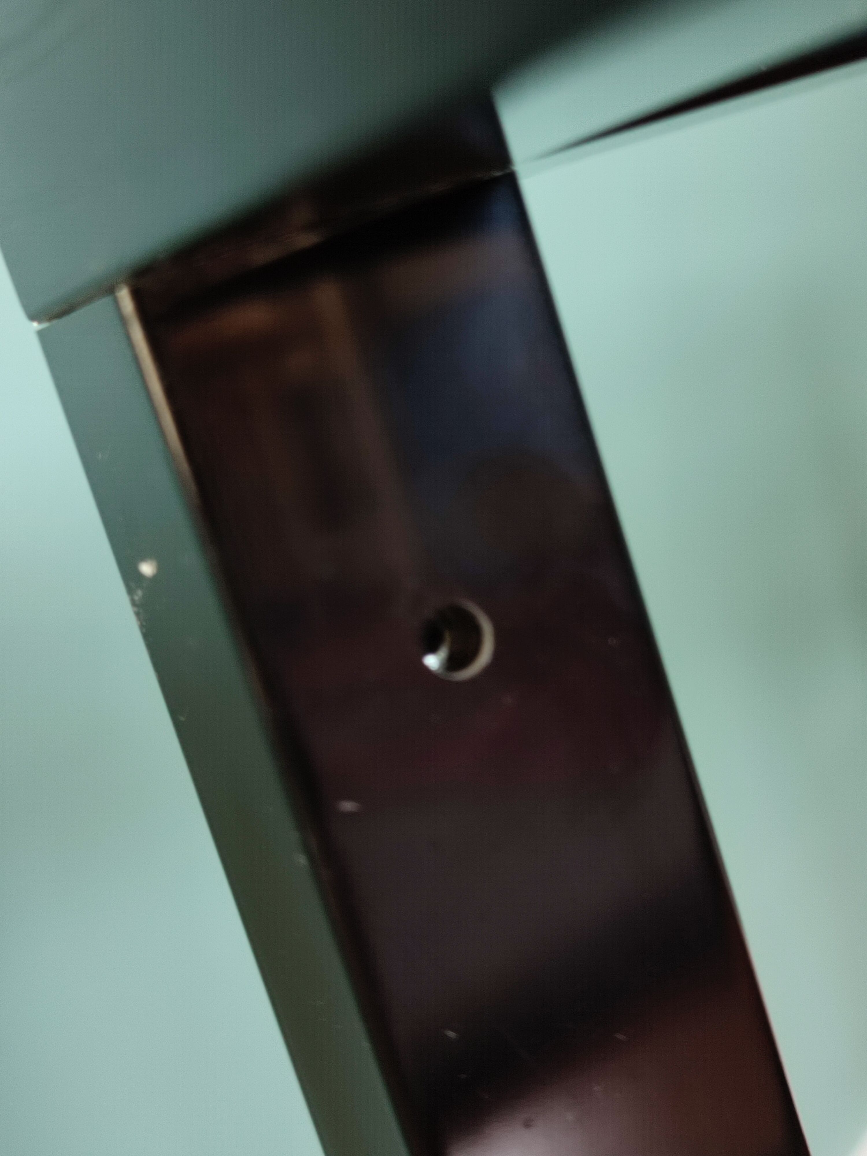 Rectangular table, end of sofa in metal and glass Vintage Vandel stone