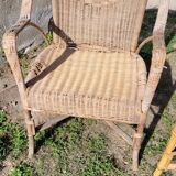 Old wicker armchairs