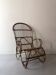 Vintage Dutch rattan armchair with armrest, 1960s