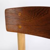 Ensemble de 6 chaises de salle à manger modèle J39 connu sous le nom de « Folke Chair » fabriquées en teck et chêne par Børge Mogensen